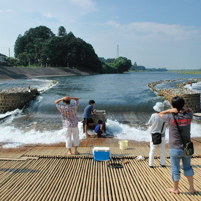 那珂川のやなの清涼感あふれる写真